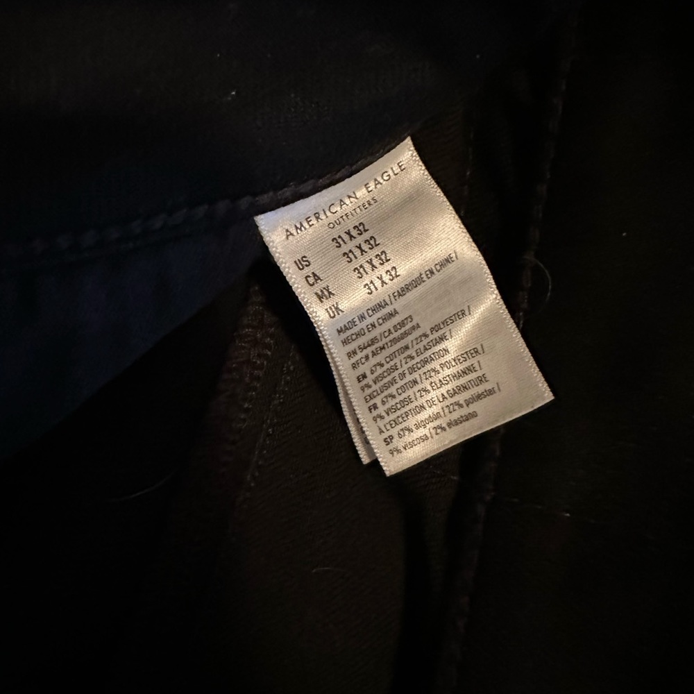 American Eagle jeans 31x32 black